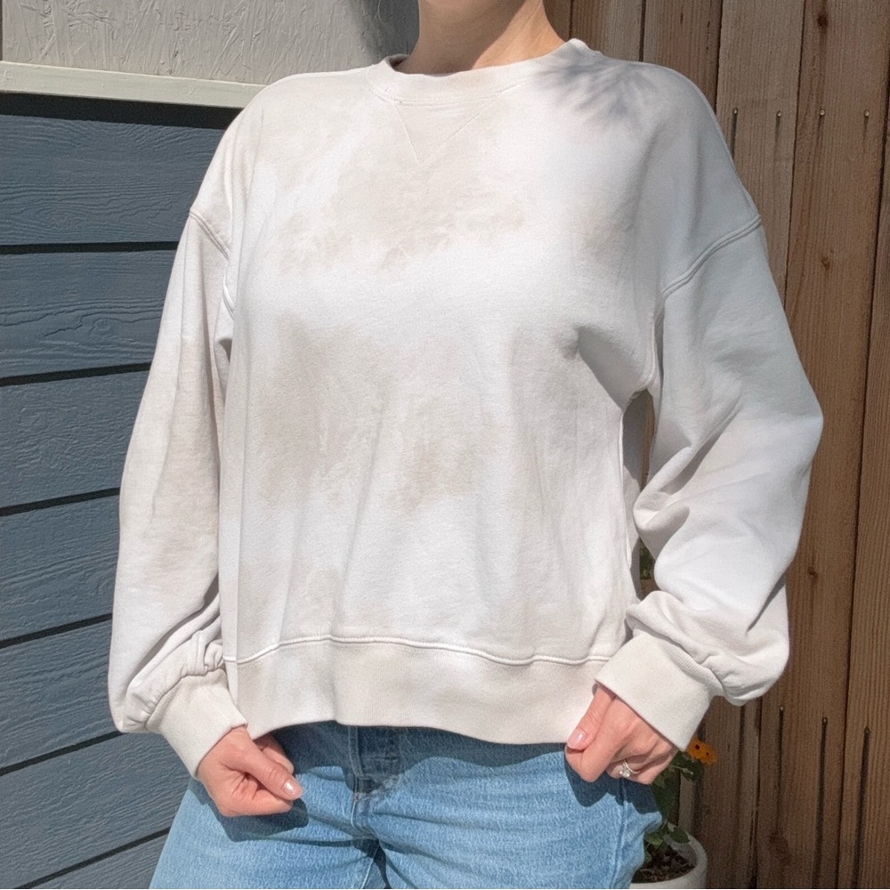 Abercrombie & Fitch Neutral Tie Dye Crew Neck